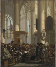 Interior of a Dutch Church, 1659. Creator: Rutger van Langevelt.
