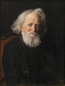 Portrait of the Historian Johann Nepomuk Sepp (1816-1909), 1902. Creator: Defregger, Franz, von (1835-1921).