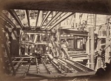Workers on Girders of Auditorium, New Paris Opera, c. 1867. Creators: Louis-Emile Durandelle, Hyacinthe César Delmaet.