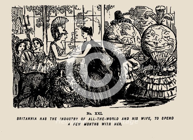 Sketch from Punch Memorials of the Great Exhibition 1851, 1851. Creator: Leech, John (1817-1864).