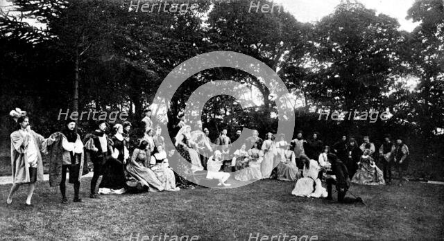 Garden Fête in the grounds of Otterspool House, Liverpool:...play adapted from Chaucer, 1895. Creator: Unknown.