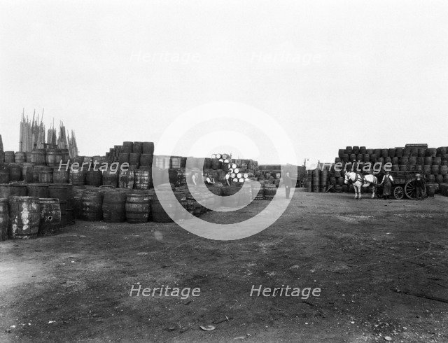 A cooper's yard, London, c1938. Artist: Unknown