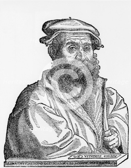 Niccolo Tartaglia, Italian mathematician and mechanician, 1550s. Artist: Unknown