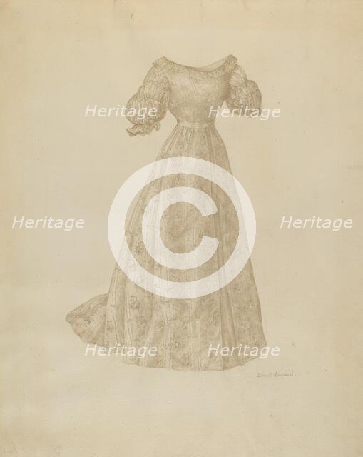 Wedding Dress, c. 1937. Creator: Linnet Alward.