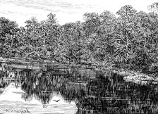 Sketches in Nidderdale, Yorkshire: Guyscliffe Tarn, 1883. Creator: Unknown.