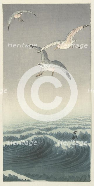 Three gulls. Creator: Ohara, Koson (1877-1945).