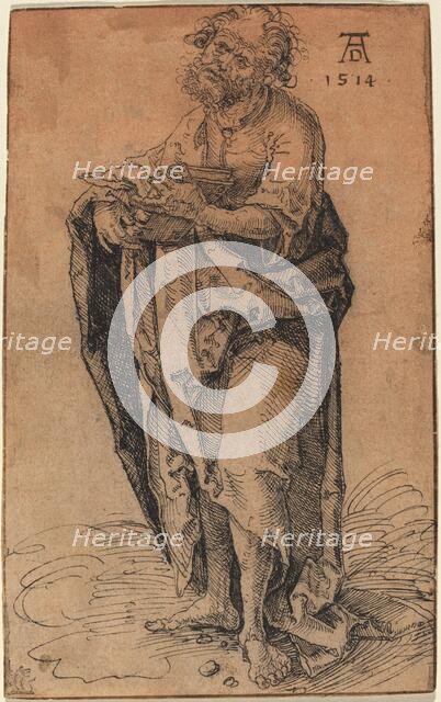 A Standing Apostle Holding a Book, c. 1510 or before. Creator: Hans von Kulmbach.