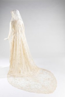 Wedding veil, Belgian, ca. 1875. Creator: Unknown.