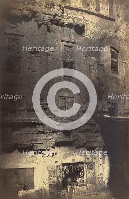 The Theater of Marcellus, from the Piazza Montanara, by 1858. Creator: Robert MacPherson.