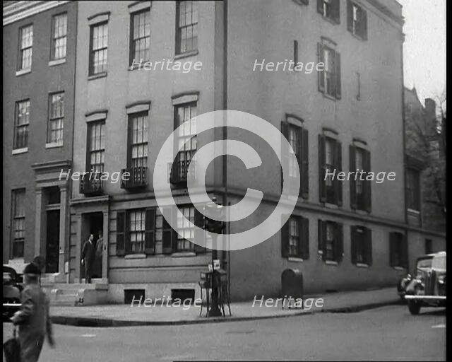 Wallis Simpson's Old House in Baltimore, 1936. Creator: British Pathe Ltd.