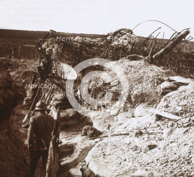 Trenches, Mont Haut, northern France, c1914-c1918. Artist: Unknown.