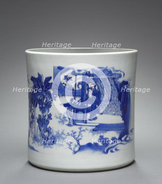 Brush Pot with Episode from Life on Sima Guang, 1628-1661. Creator: Unknown.