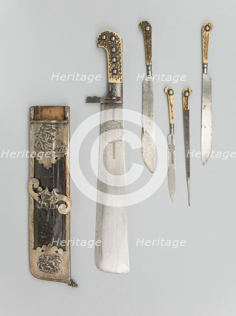 Hunting Trousse (Waidpraxe) with the Coat of Arms and Initials of Christian II, Elector of Saxony... Creator: Joachim Put.