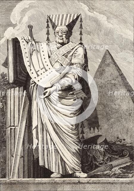 Author of the Figures. From the Series "Mascarade à la Grecque" (Greek style masquerade), 1771. Creator: Petitot, Ennemond (1727-1801).