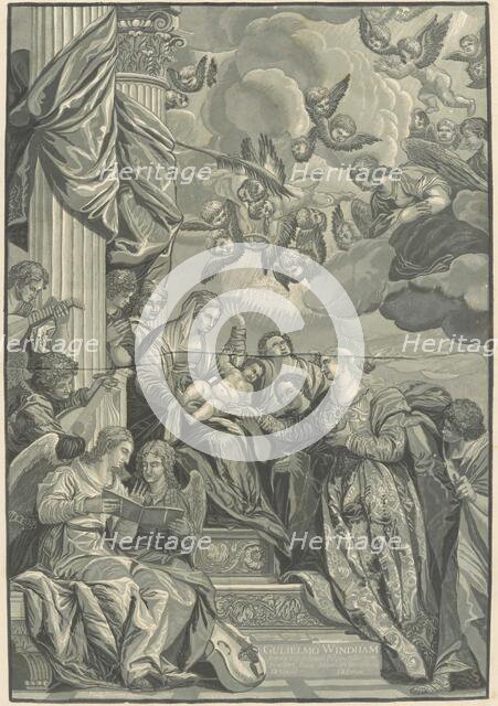 Mystic Marriage of Saint Catherine, 1740. Creator: John Baptist Jackson.