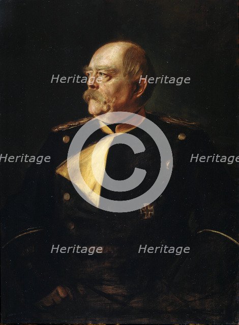Portrait of Chancellor Otto von Bismarck in Uniform', (1815-1898), 19th century.  Creator: Lenbach, Franz, von (1836-1904).