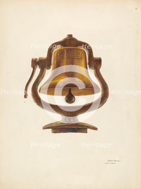 Bell (From a Locomotive), c. 1940. Creators: Harry Mann Waddell, Edith Towner.