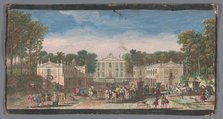 View of the front of the Château de Marly, 1700-1799. Creators: Anon, Jacques Rigaud.