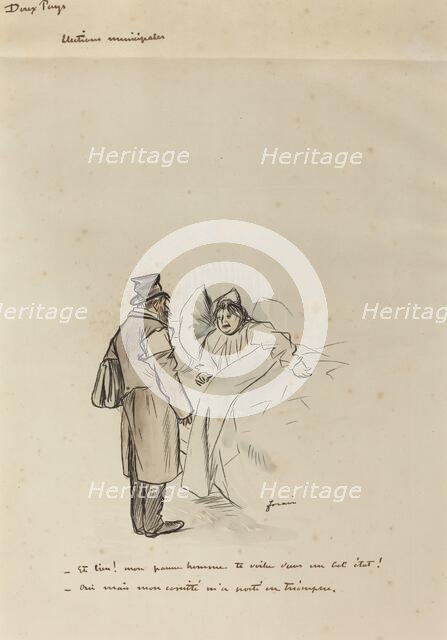 Elections Municipales, c. 1897. Creator: Jean Louis Forain.