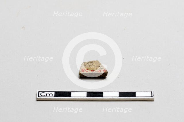 Oracle bone, inscribed, Shang dynasty, ca. 1600 - ca. 1050 BCE. Creator: Unknown.