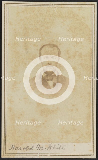 Carte-de-visite portrait of Harold M. White, 1860-1862. Creator: H. S. Tousley.