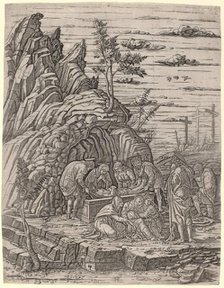 The Entombment with Three Birds, c.1500/1504. Creator: Giovanni Antonio da Brescia.