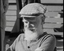 George Bernard Shaw Talking to the Camera, 1930s. Creator: British Pathe Ltd.