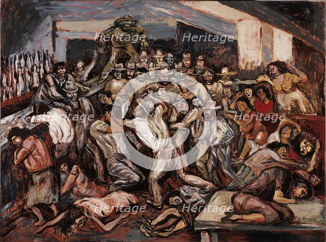 Riña en un cabaret, 1944. Creator: Orozco, José Clemente (1883-1949).