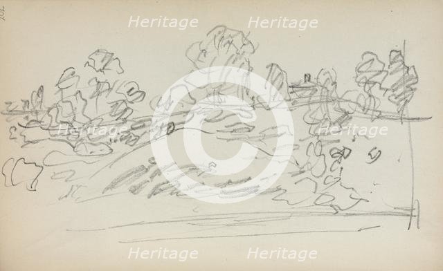 Italian Sketchbook: Landscape (page 202), 1898-1899. Creator: Maurice Prendergast (American, 1858-1924).