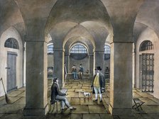 Interior view in Horsemonger Lane Prison, Union Road, Southwark, London, c1826. Artist: G Yates