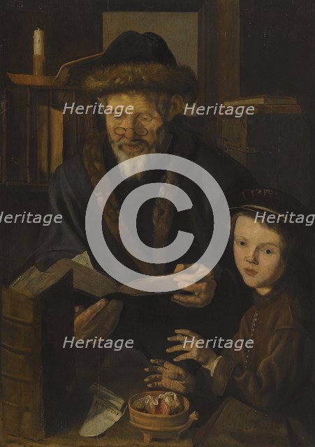 Philosopher and the Young Child. Artist: Woutersz., called Stap, Jan (1599-1663)