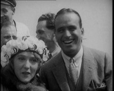 Mary Pickford and Douglas Fairbanks Senior Smiling for the Camera, 1920. Creator: British Pathe Ltd.