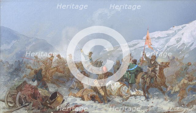 Fight with Pugachev's Troops, 19th century. Creator: Nikolay Nikolaevich Karazin.