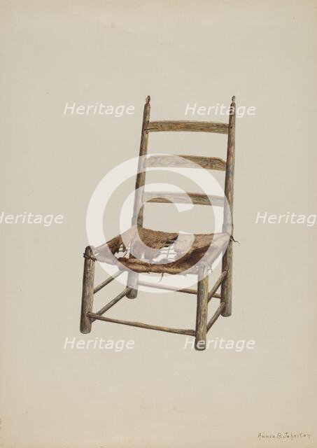 Handmade Chair, c. 1938. Creator: Annie B Johnston.