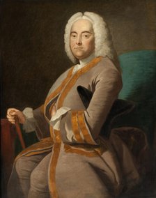 Portrait of the composer George Frideric Handel (1685-1759), after 1756. Creator: Hudson, Thomas (1701-1779).