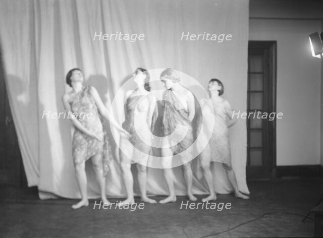 Elizabeth Duncan dancers and children, 1932 Creator: Arnold Genthe.