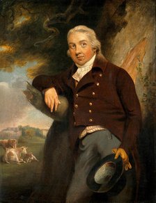 Edward Jenner, with a view of Berkeley, Glos, between 1769 and 1812. Creator: John Raphael Smith.