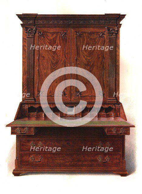 Writing cabinet, 1906. Artist: Shirley Slocombe.