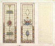 Design of Marine Motifs for Stained Glass, 19th century. Creator: John Gregory Crace.