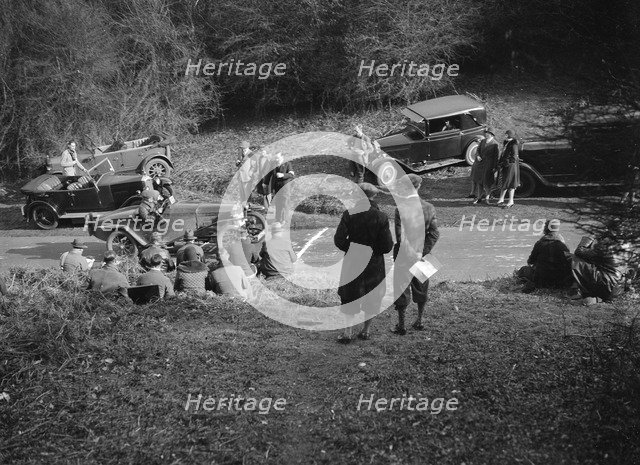 Salmson at the JCC Half-Day Trial, Ranmore Common, Surrey, 1930. Artist: Bill Brunell.