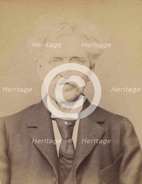 Blay. François. 53 ans, né à St Gervais (Rhône). Tailleur. Anarchiste. 4/3/94., 1894. Creator: Alphonse Bertillon.