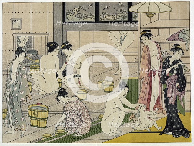 'The Bathhouse Women', 1790s.  Artist: Torii Kiyonaga