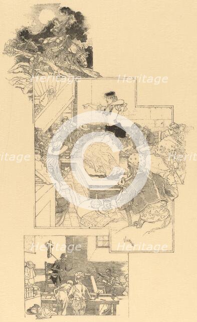 On the Trail of Don Quixote, before 1896. Creator: Daniel Urrabieta Vierge.