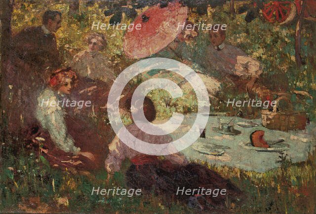 A Picnic, 1909. Creator: Graafland, Robert (1875-1940).