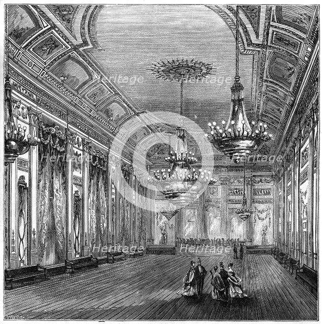 The ballroom at Willis's Rooms, London, 1891. Artist: Unknown