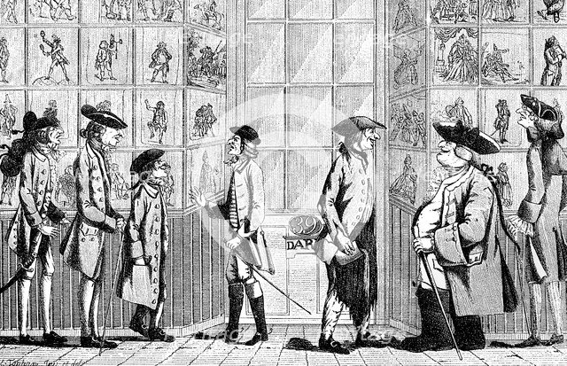 'The Macaroni Print Shop', 1772. Artist: Unknown
