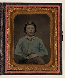 Untitled (Portrait of a Boy in a Blue Shirt), 19th century. Creator: Unknown.