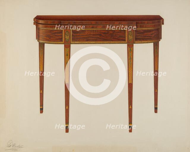 Card Table, 1940. Creator: Ferdinand Cartier.