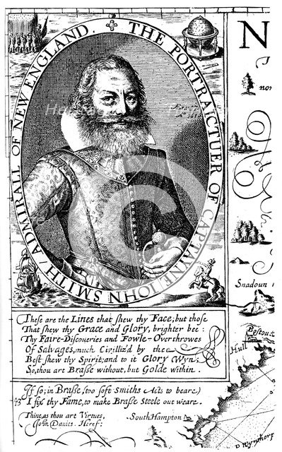 Captain John Smith, Virginia colonist, 1624, (1893).  Artist: Unknown.