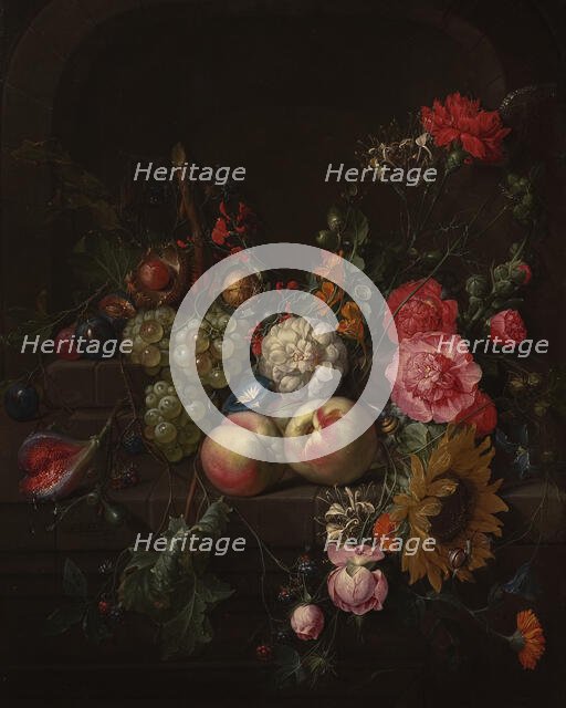 Still Life with Flowers and Fruit. Creator: Cornelis de Heem.
